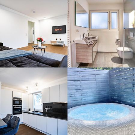 Whirlpool - Zentral - Designloft Mit Xxl Terrasse Apartman Wiesbaden Kültér fotó